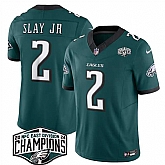 Men's Philadelphia Eagles #2 Darius Slay JR Green 2024 New NFC East Champions F.U.S.E. Vapor Untouchable Limited Stitched Jersey,baseball caps,new era cap wholesale,wholesale hats